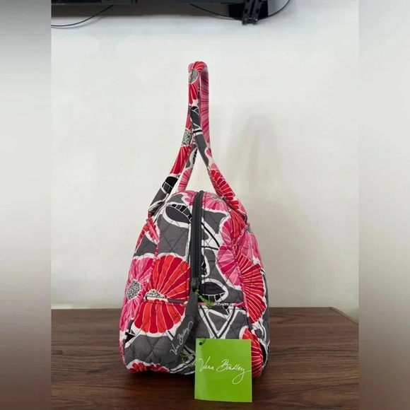 EUC Vera Bradley Bowler Purse Cheery Blossoms Satchel Shoulder Bag W/ Coin Purse - Picture 5 of 14